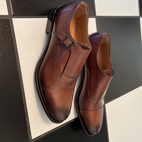 Men’s Brooks Brothers monk strap brown shoes new never worn main image 8